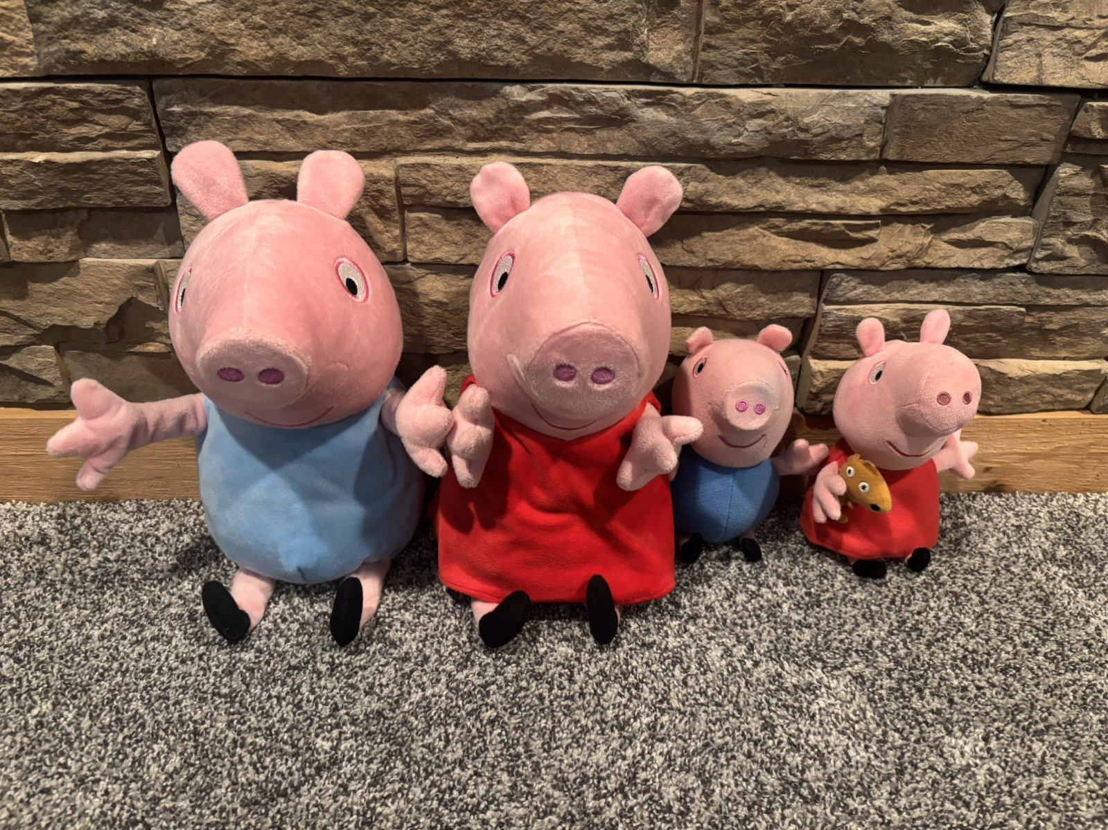Lot 4 Peppa Pig Plush - 10”+ 6” Peppa George Teddy 