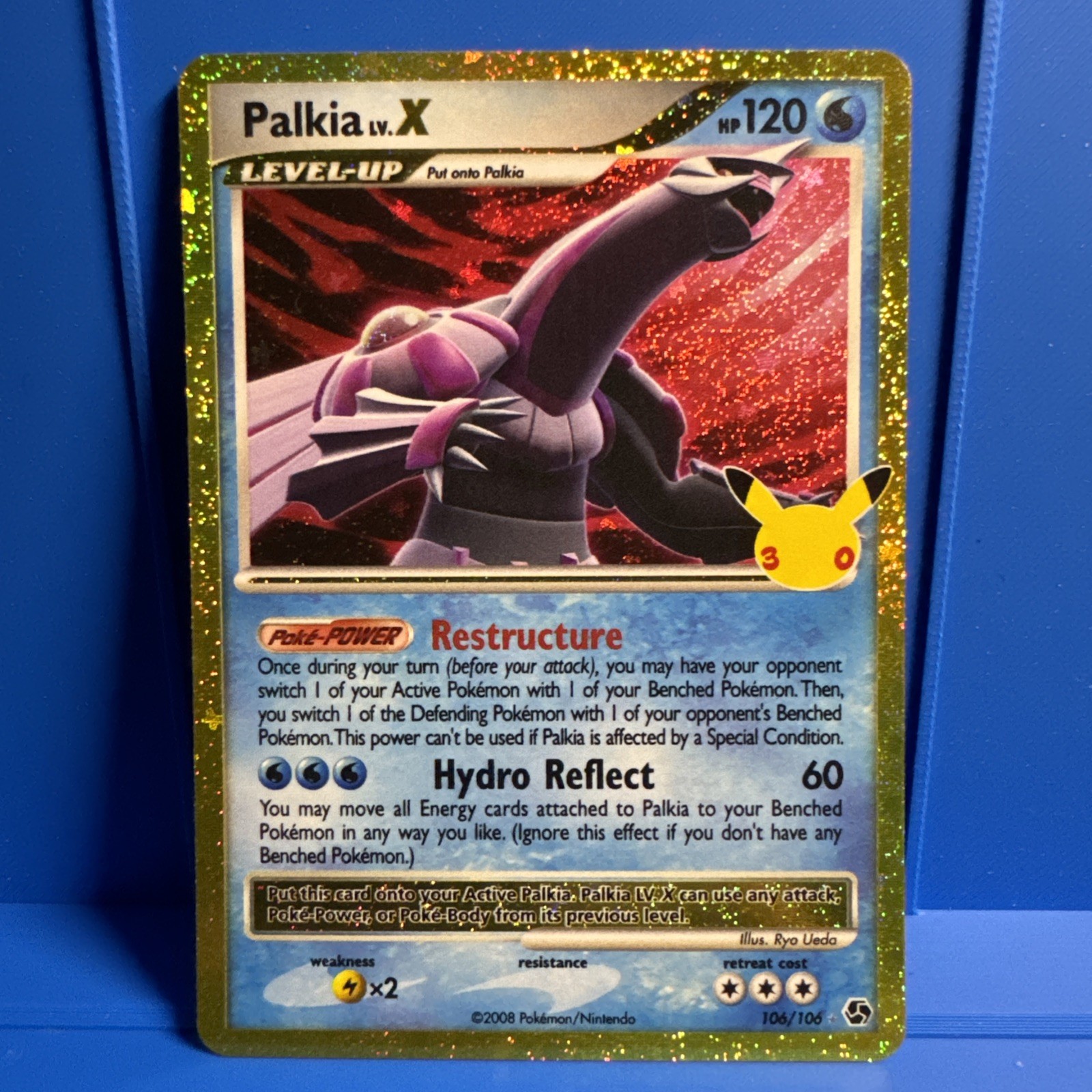 Nintendo Pokemon TCG Palkia LV.X 106/106 Great Encounters Holo Rare EN 2008