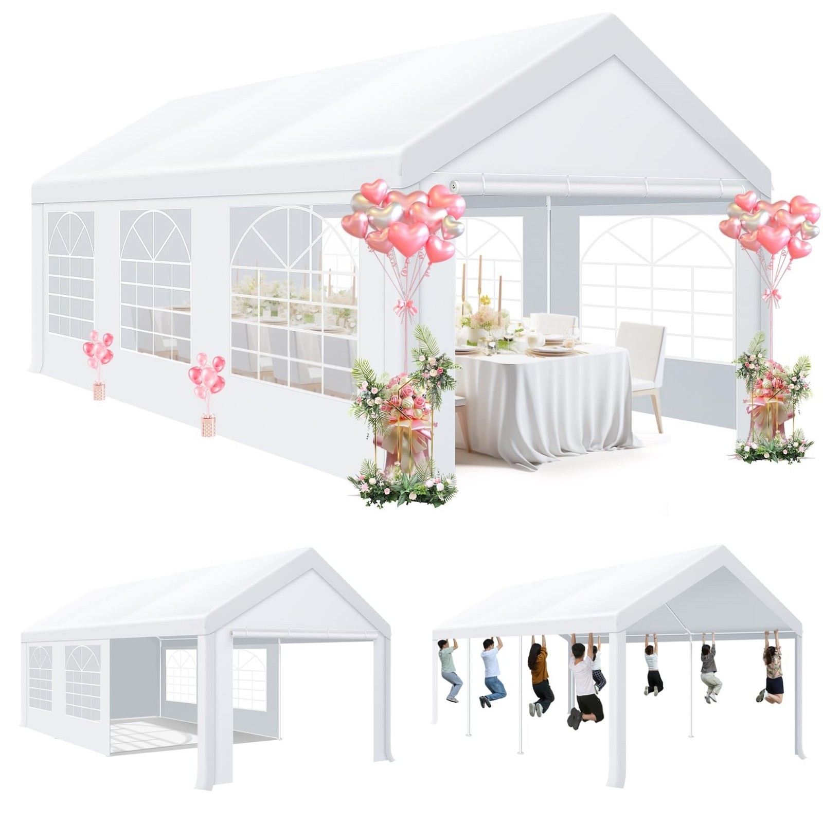20x40 16x32 Heavy Duty Party Tent Commercial Wedding Tent Large Carport Canopy