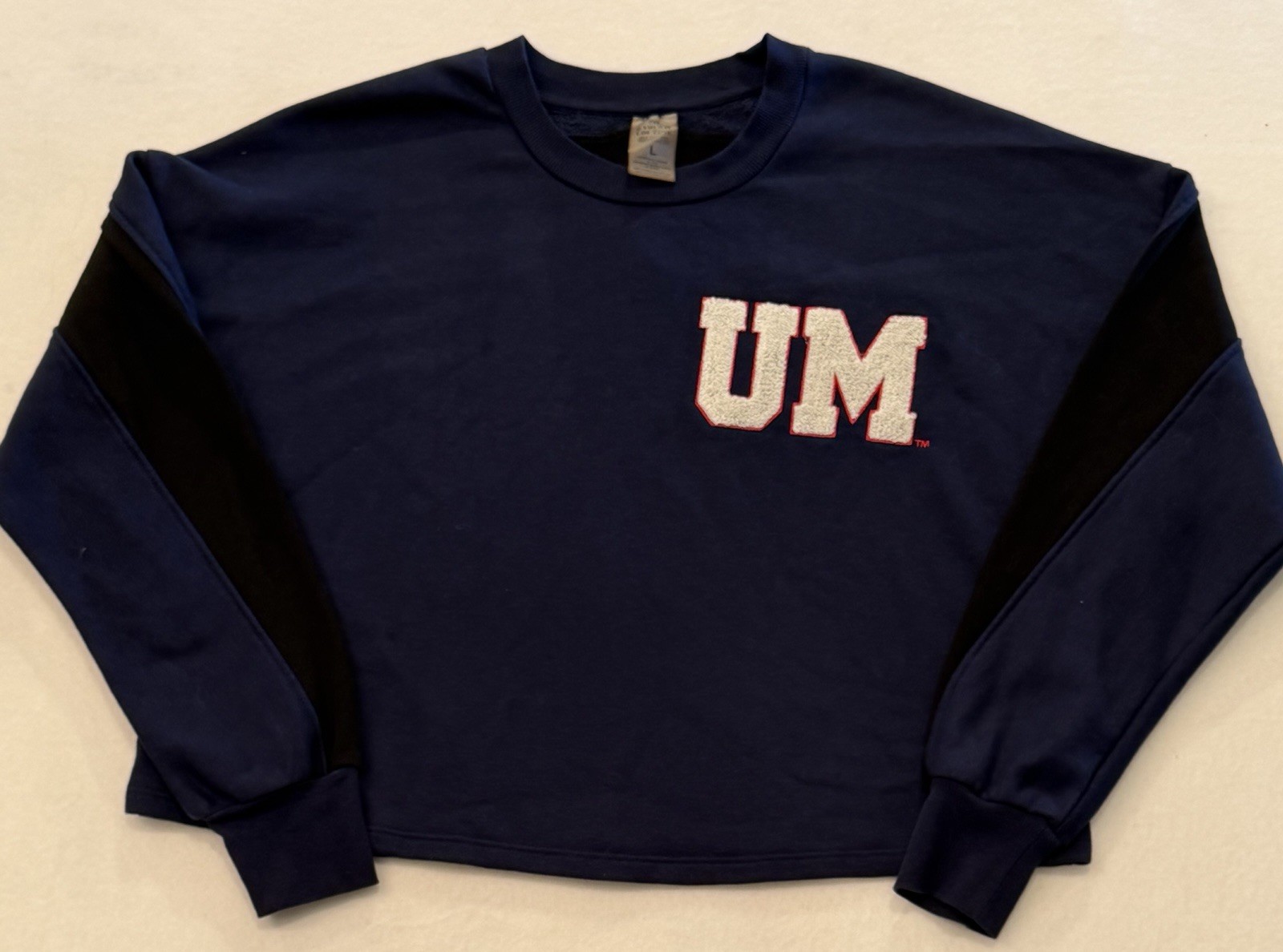 Gameday Couture Navy UM-Ole Miss Rebels Colorblock Pullover Sweatshirt Women LG Gameday Couture Navy UM-Ole Miss Rebels Colorblock Pullover Sweatshirt Women LG