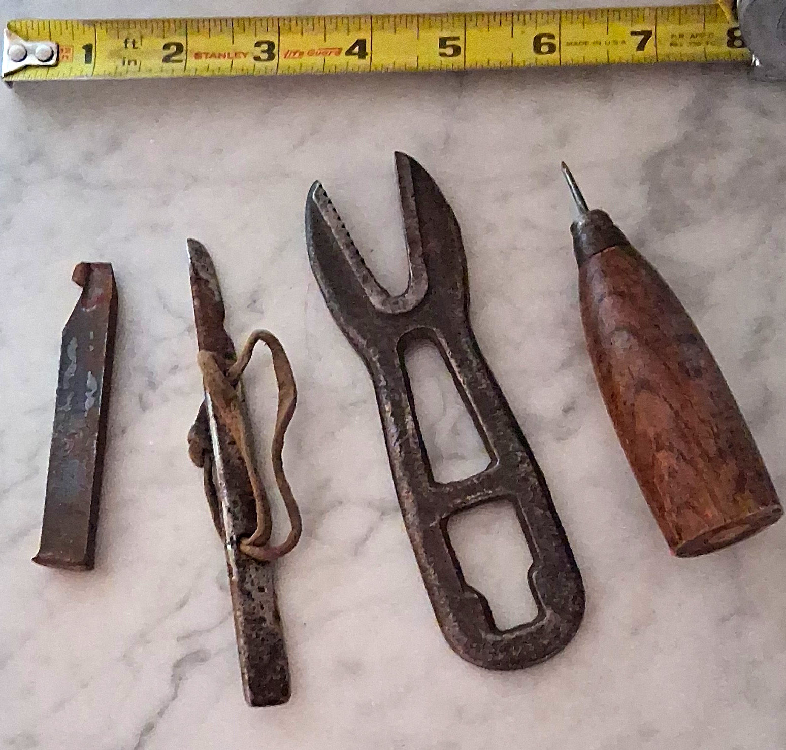 Vintage Lot of 4 Cobblers/Leatherworking Tools Awl, Wrench & Punch Set Vintage Lot of 4 Cobblers/Leatherworking Tools Awl, Wrench & Punch Set