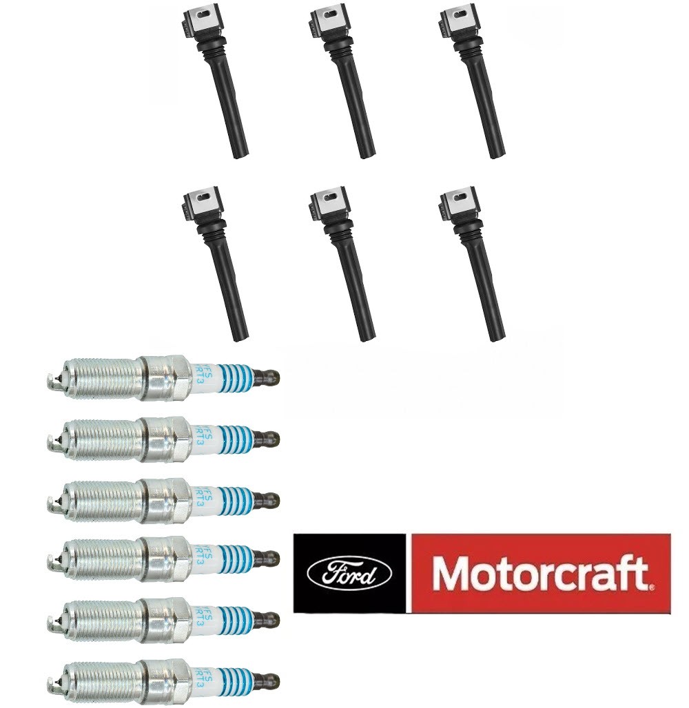 6x Ignition Coil & 6x MOTORCRAFT Iridium Spark Plug for Ford F-150 17-19 Lincoln