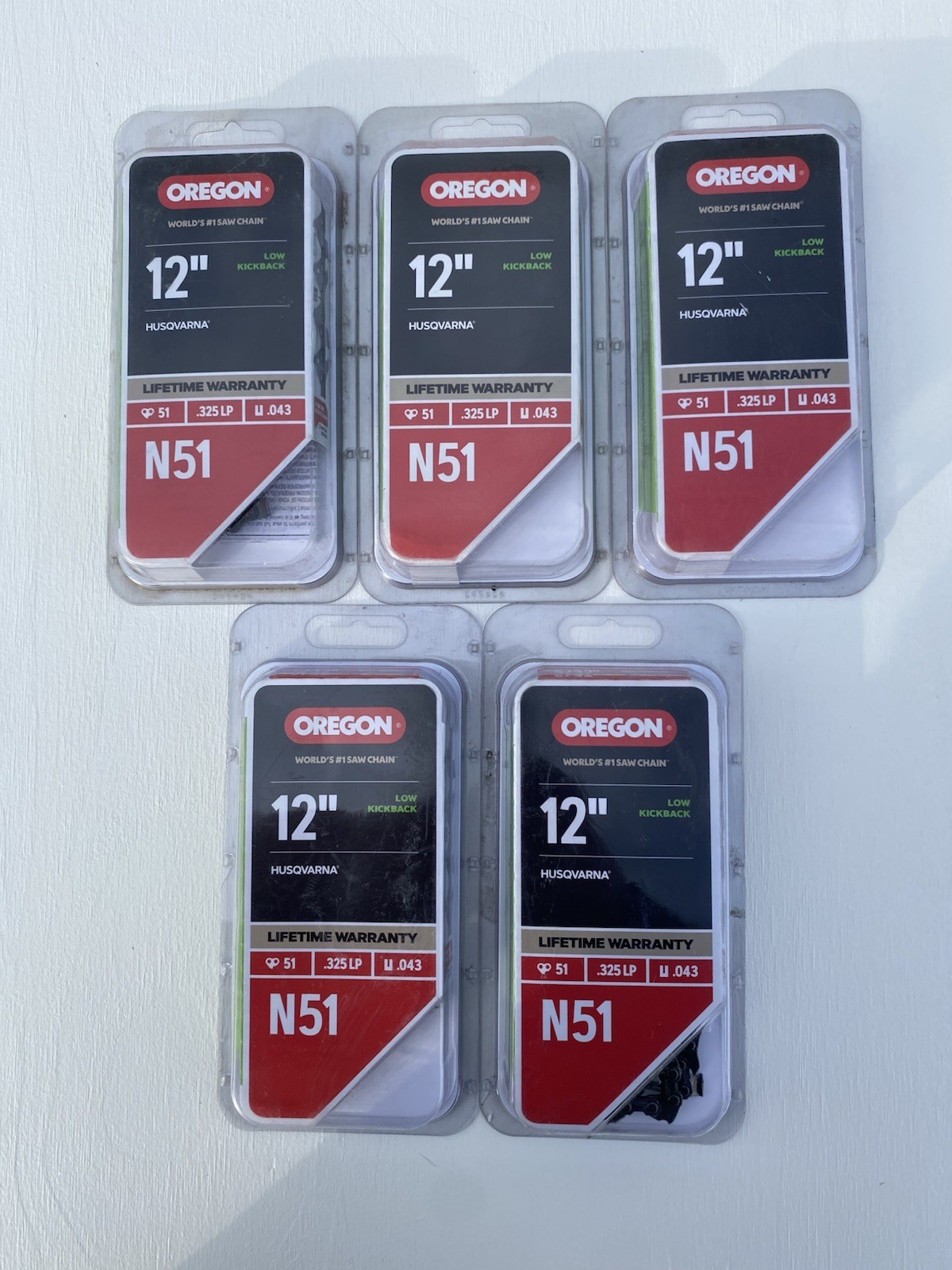 Lot Of 5 - Oregon N51 Chainsaw Chain for 12\