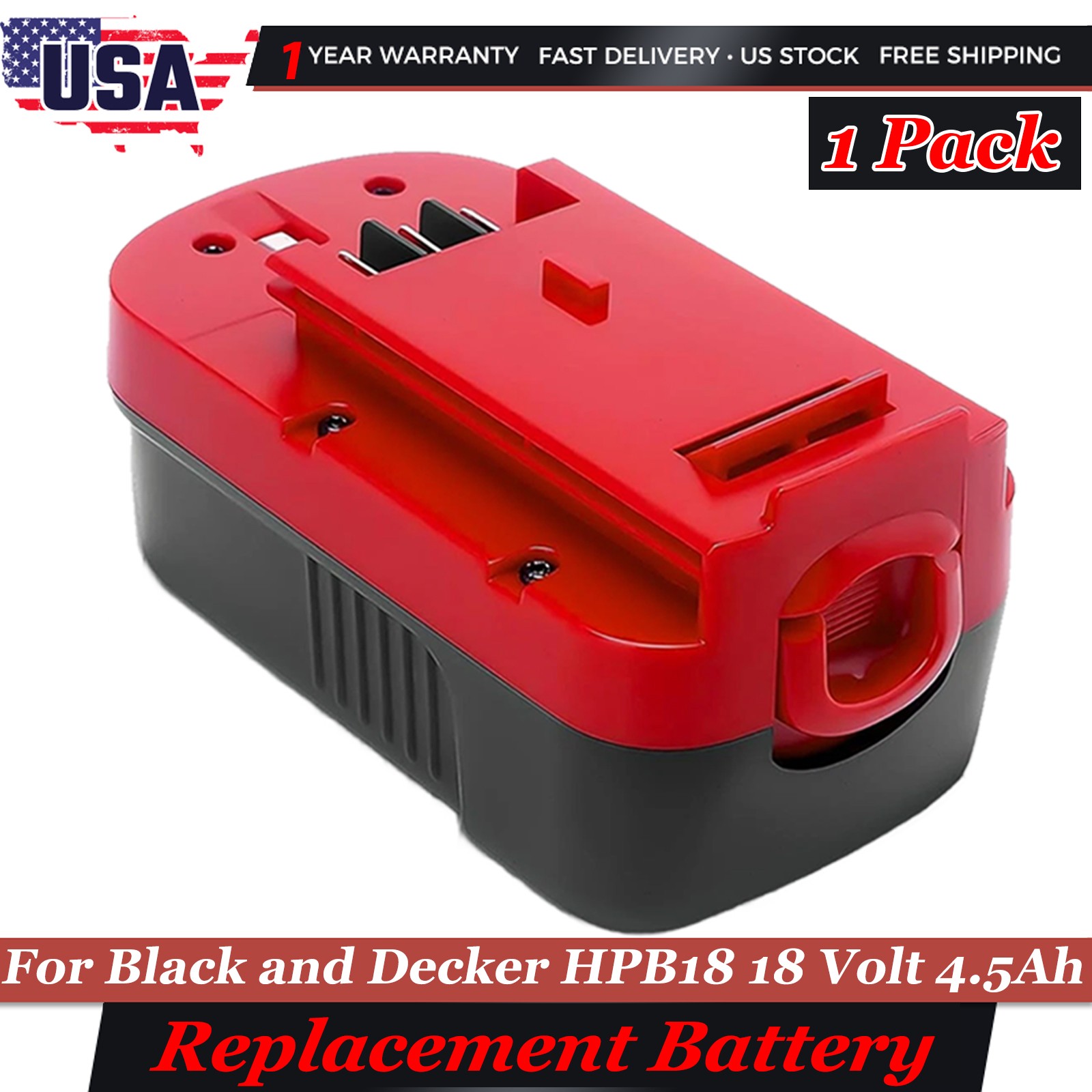 1/2/3/4PACK 18V 4.5Ah Ni-MH Battery for Black+Decker HPB18-OPE FS18BX 244760-01 1/2/3/4PACK 18V 4.5Ah Ni-MH Battery for Black+Decker HPB18-OPE FS18BX 244760-01