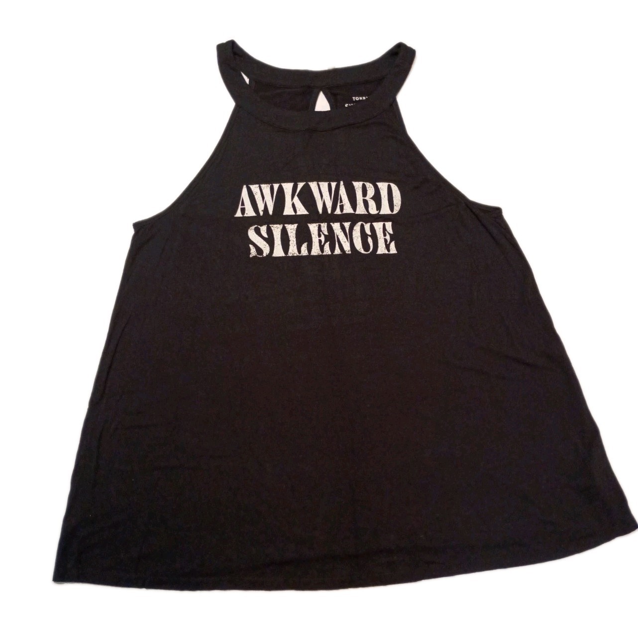 Torrid Super Soft Knit Graphic Tank Top Scoop Neck Stretch 1X Plus Black Torrid Super Soft Knit Graphic Tank Top Scoop Neck Stretch 1X Plus Black