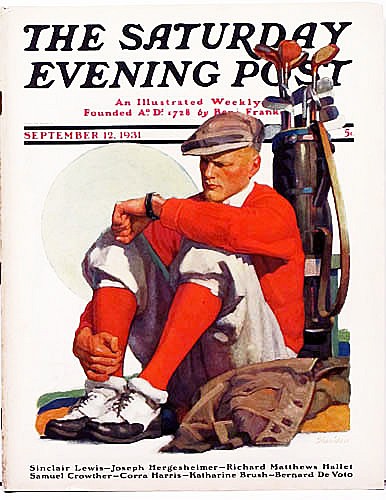 Original 1931 Saturday Evening Post – Discouraged Golfer – Complete Magazine