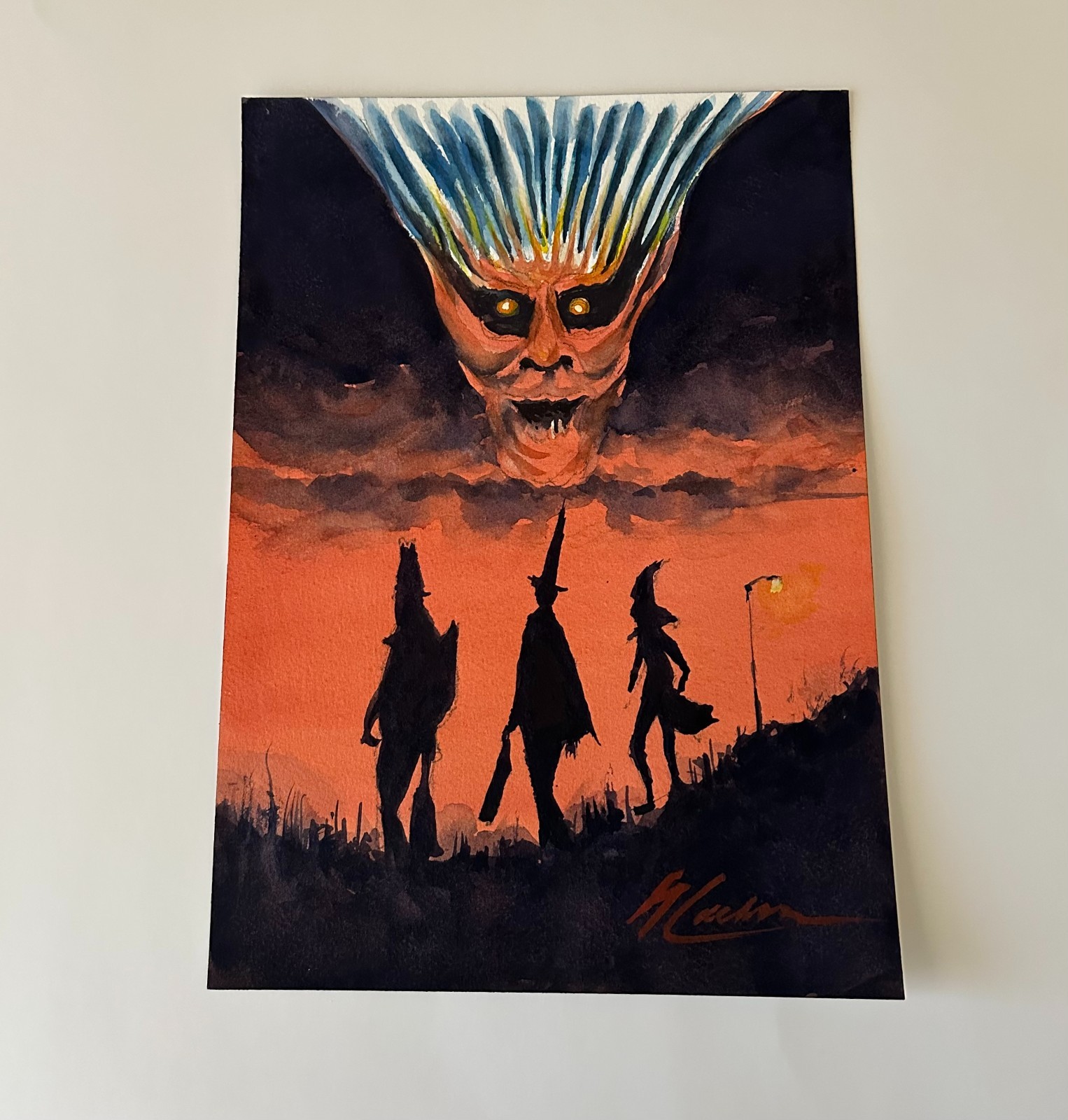 Halloween 3 Season Of The Witch Original Art 10x14 Watercolors By Gary Caradonna