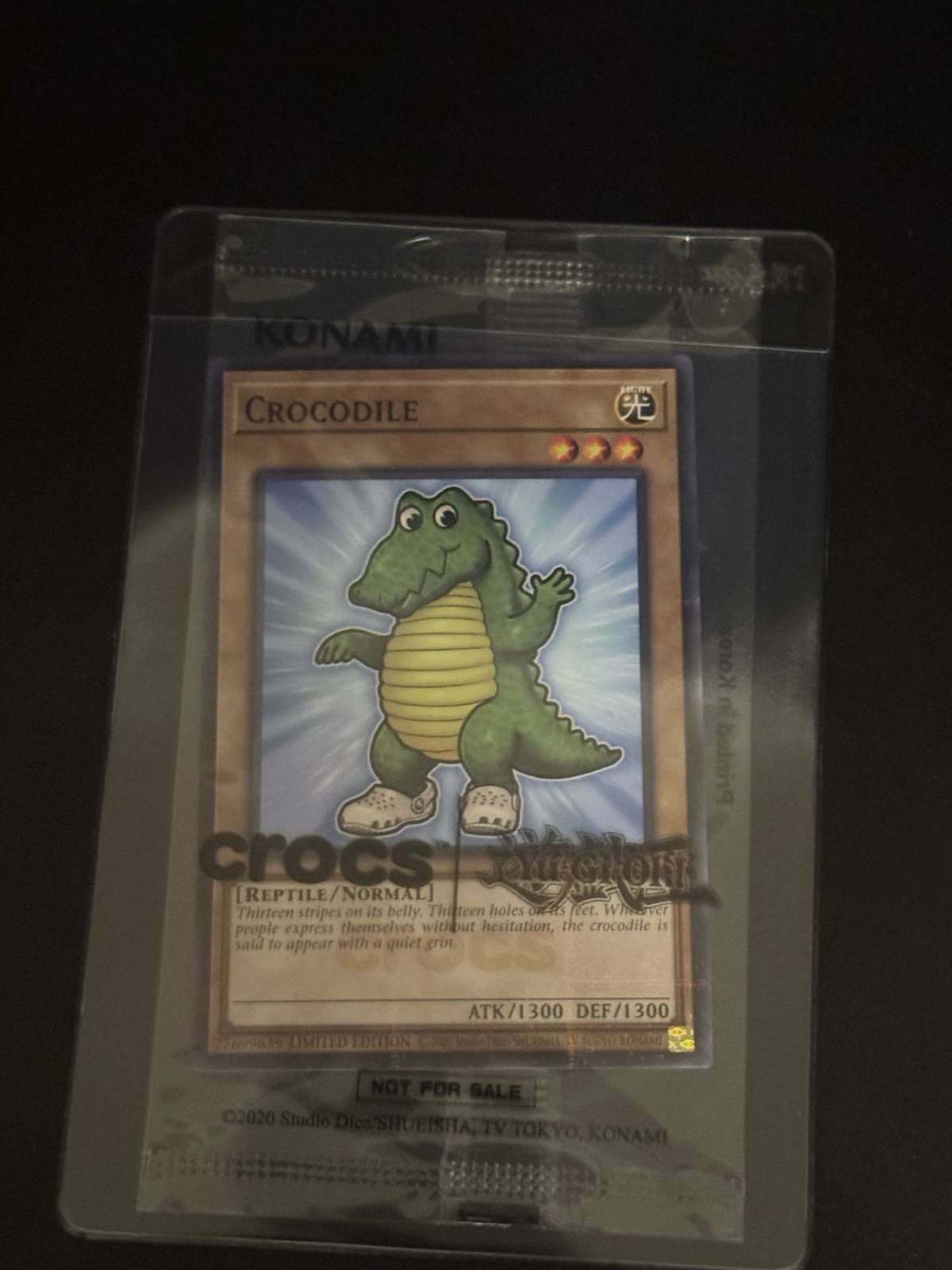 Yu-Gi-Oh x Crocs CROCODILE Promo Card Exclusive