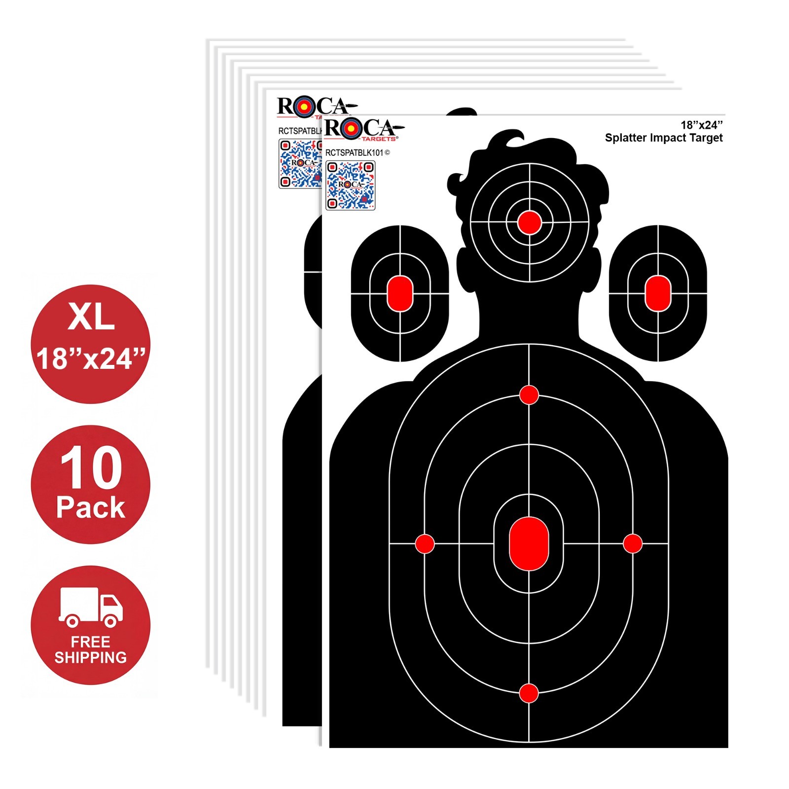 Splatter Shooting Target, Reactive Silhouette Impact Target, LG 18 Splatter Shooting Target, Reactive Silhouette Impact Target, LG 18