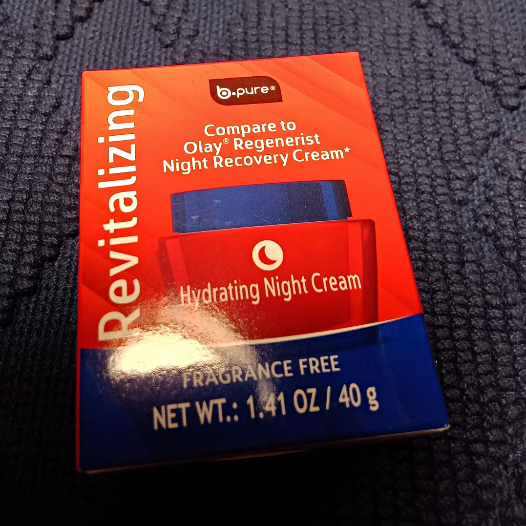 b.pure Revitalizing Night Cream Vit E B5 B3 Fragrance-Free Hydrating 1.41 oz b.pure Revitalizing Night Cream Vit E B5 B3 Fragrance-Free Hydrating 1.41 oz