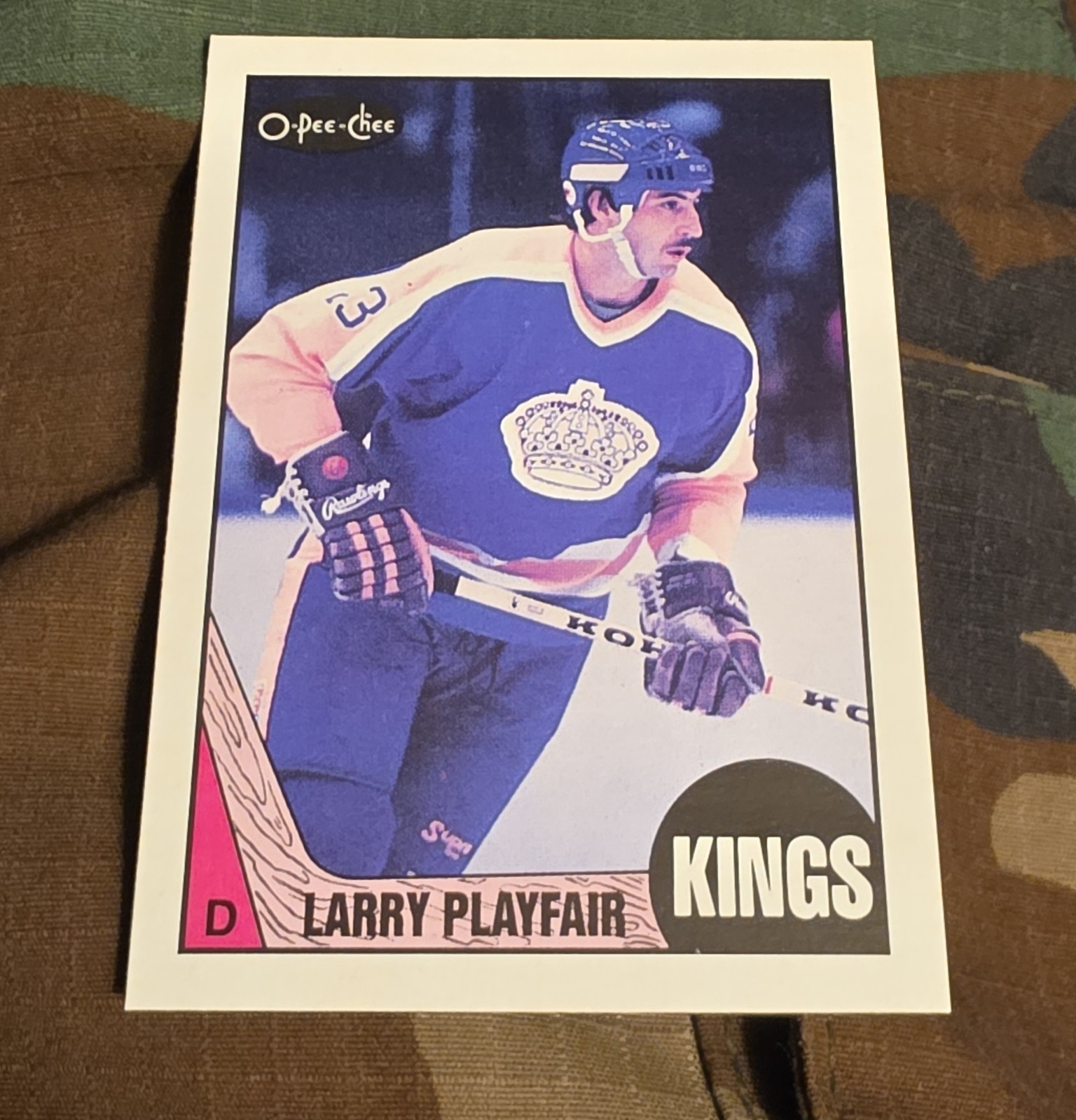 O-Pee-Chee 1987-88 Larry Playfair Blank Back Proof Card #57 O-Pee-Chee 1987-88 Larry Playfair Blank Back Proof Card #57