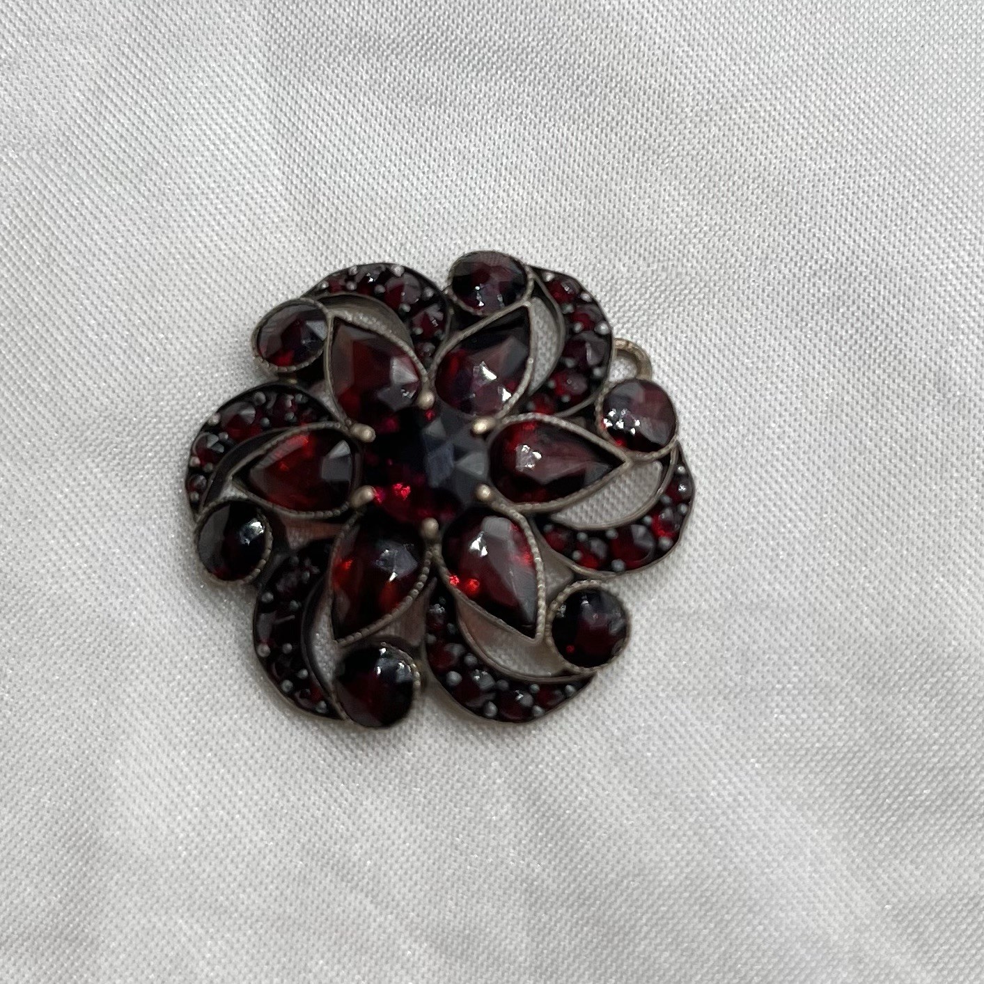 Gorgeous Antique Victorian Bohemian Garnet Gold Vermeil Pendant Gorgeous Antique Victorian Bohemian Garnet Gold Vermeil Pendant