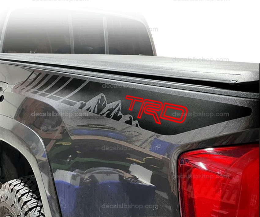 TRD Decals Vinyl Fit Toyota Tacoma Tundra Sticker Bedside Off Road Sport TRDred TRD Decals Vinyl Fit Toyota Tacoma Tundra Sticker Bedside Off Road Sport TRDred