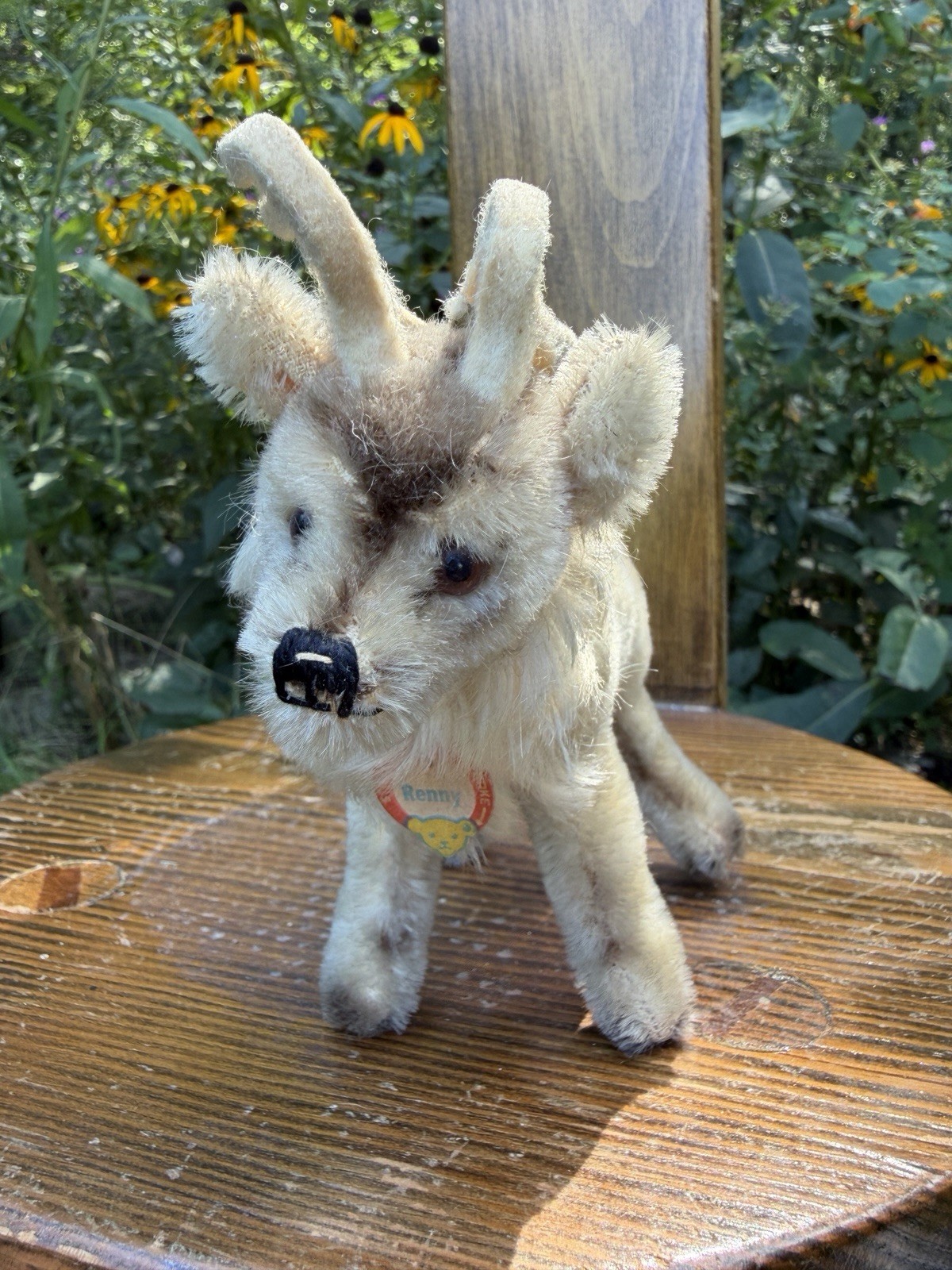 Vintage Steiff Renny Reindeer Plush Toy 5” Germany Name Tag