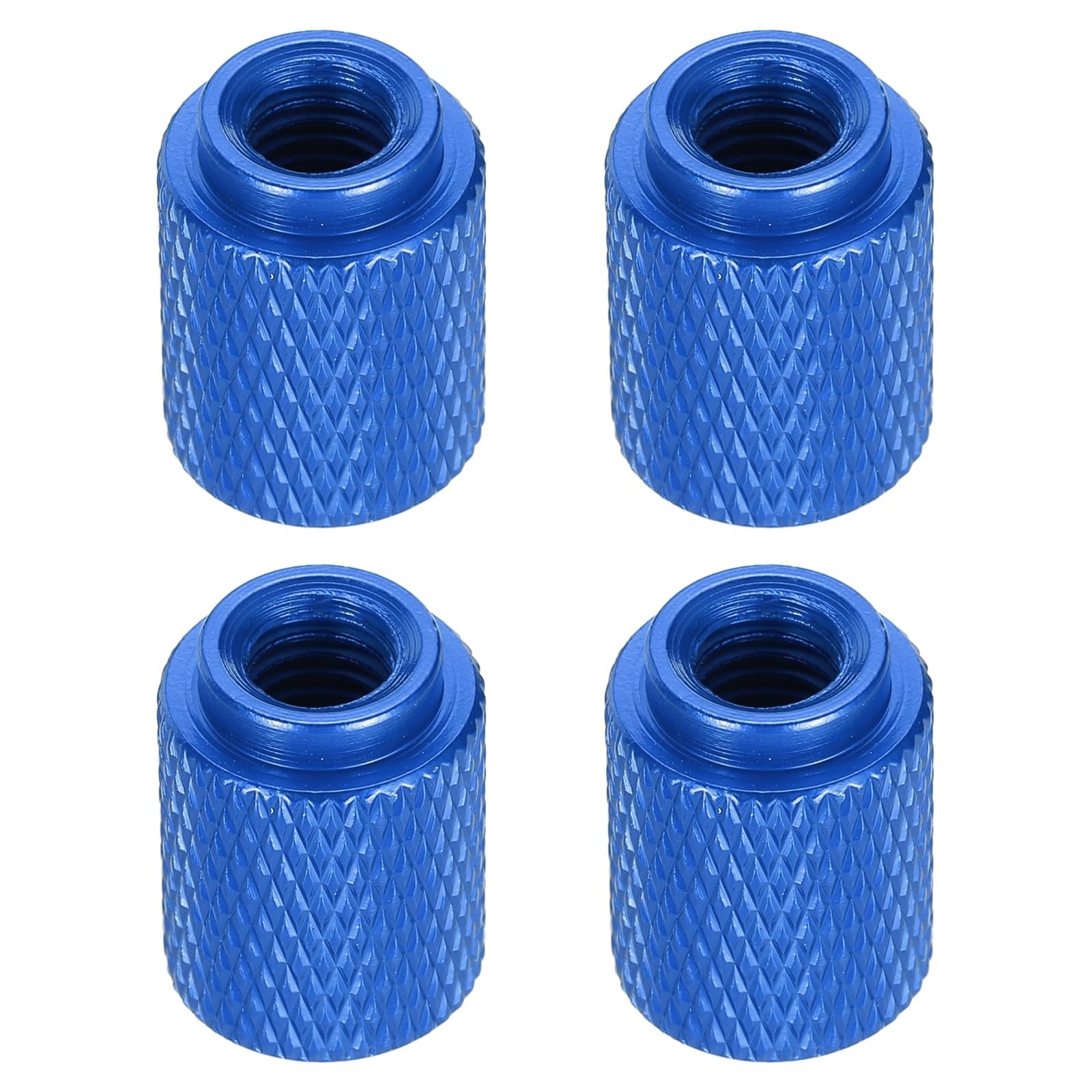 MECCANIXITY 4pcs Knurled Thumb Nut, M6 12mm OD 16mm Height 6061 Anodized Alum...