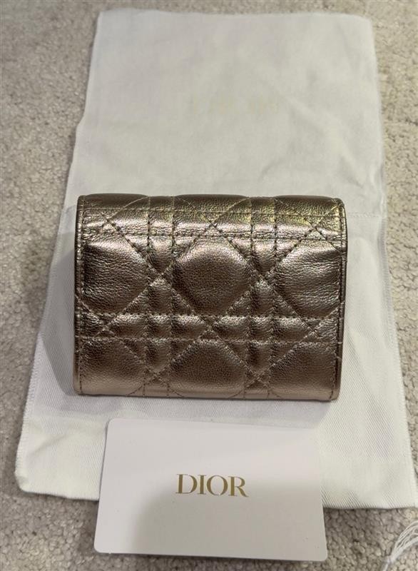 Christian Dior My Dior Glycine Wallet -  Champagne, Cannage Lambskin Leather