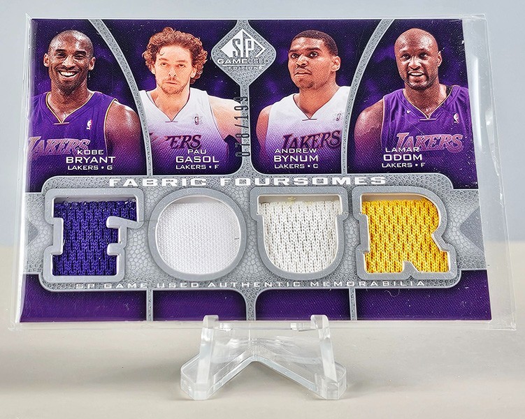 Bryant, Gasol, Bynum, Odom 2009-10 SP Game Used -Fabric Foursome #F4-BOGB Lakers