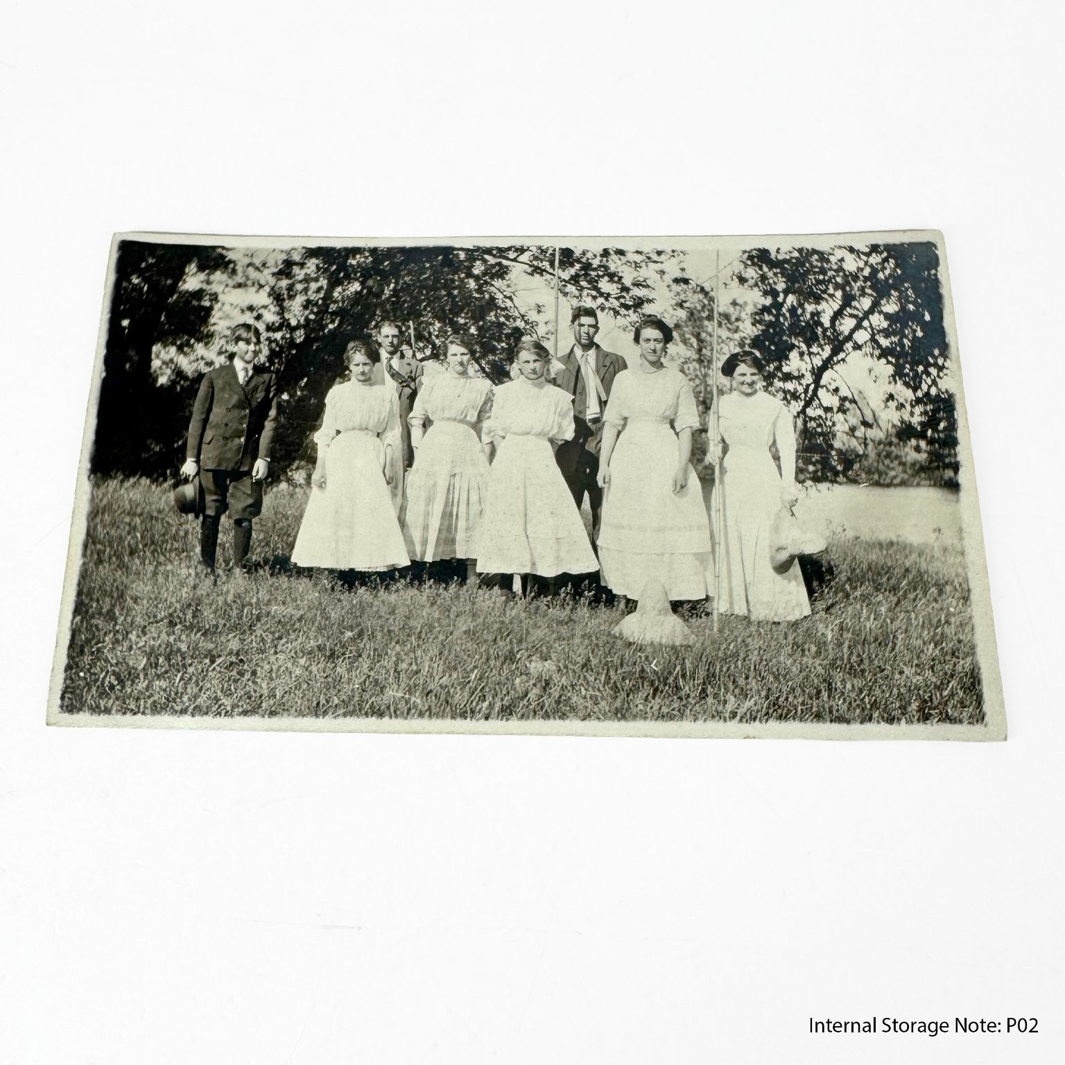 Vintage Real Photo Postcard RPPC Group of Young Men & Women Early 1900s Fashion