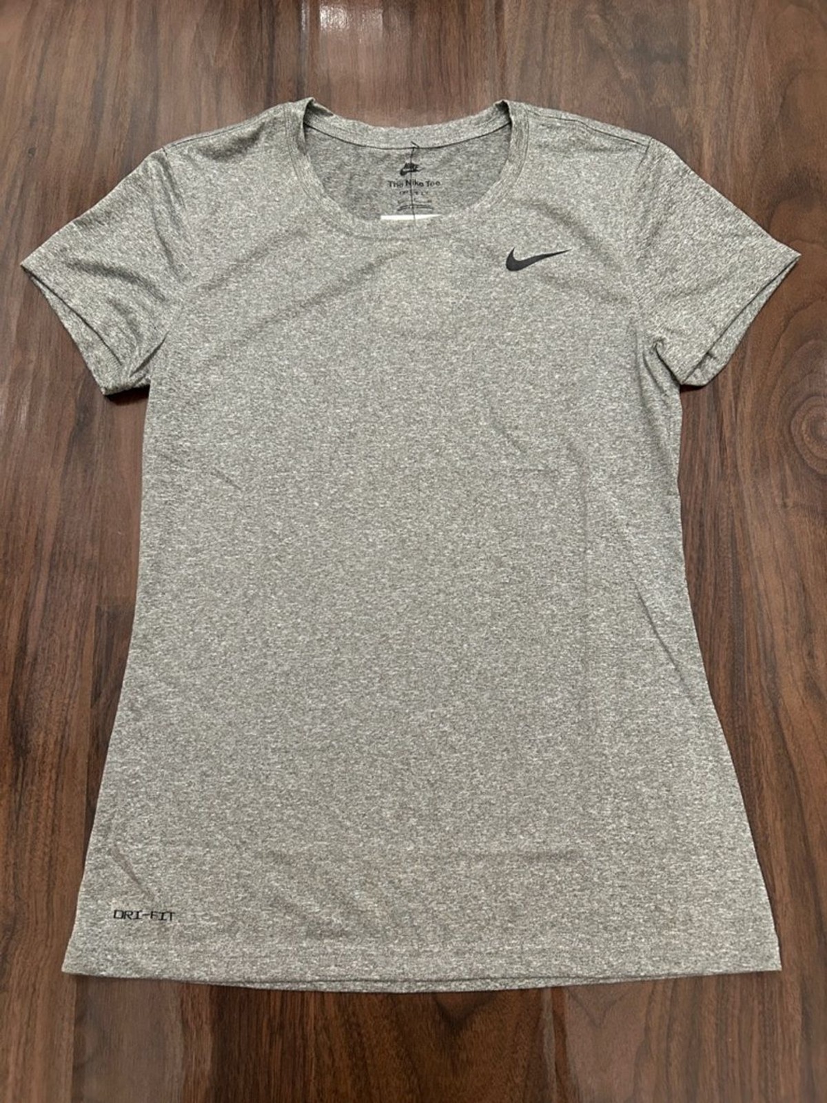 Nike Women\'s Heather Gray Short Sleeve Dri-FIT Tee