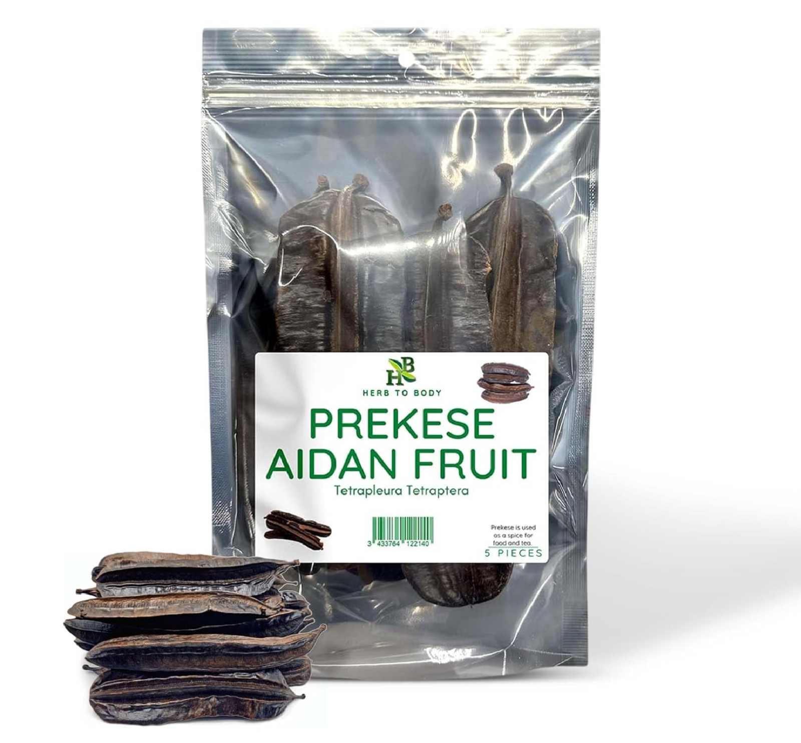 Prekese Aidan Fruit Organic - 5 Whole Pods, Tetrapleura Tetraptera, African Drie Prekese Aidan Fruit Organic - 5 Whole Pods, Tetrapleura Tetraptera, African Drie