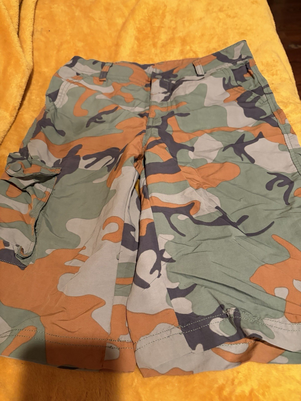 Patagonia Men\'s Cargo Shorts Camouflage Canvas Cotton Flat Front Cargo Pockets
