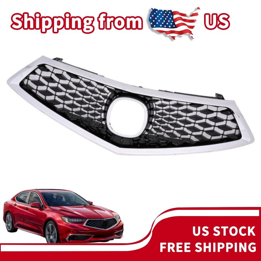 Fits 2018 2019 2020 Acura TLX Front Bumper Grille Grill Assembly All Gloss Black Fits 2018 2019 2020 Acura TLX Front Bumper Grille Grill Assembly All Gloss Black