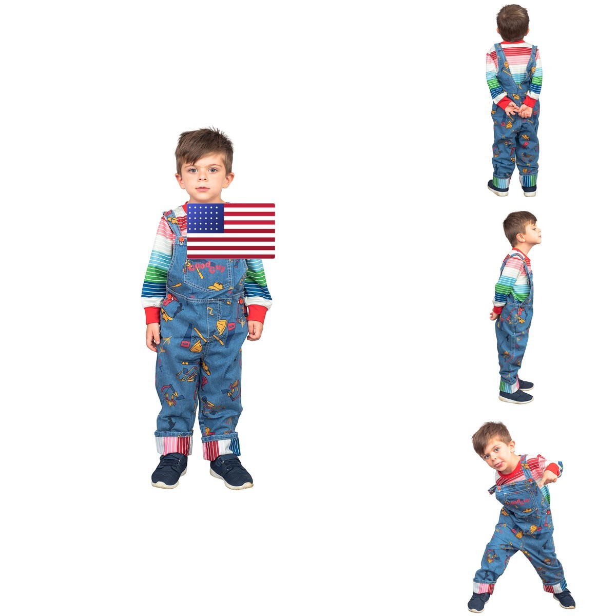 Costume Agent Chucky Good Guys Doll Child Halloween Cosplay (10/12)