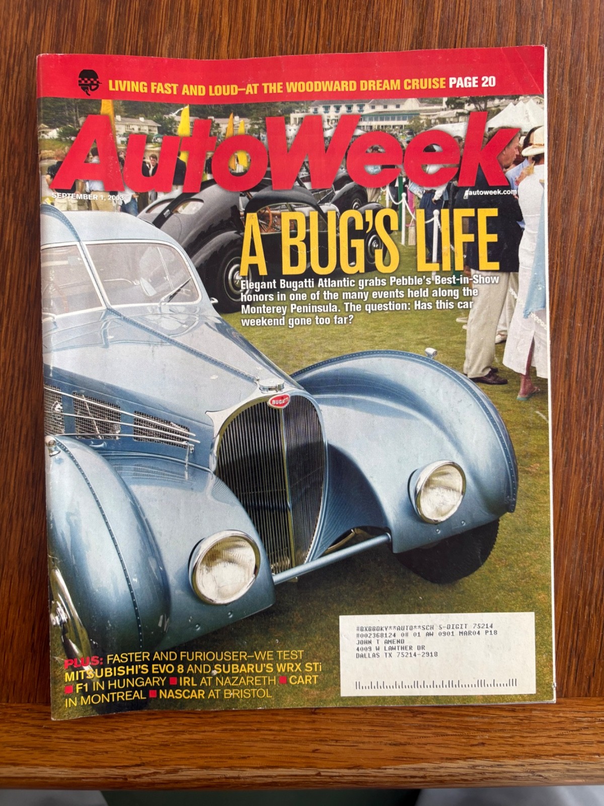 2003 September 1, Auto Week Magazine, A Bug\'s Life, (MH883) 2003 September 1, Auto Week Magazine, A Bug\'s Life, (MH883)