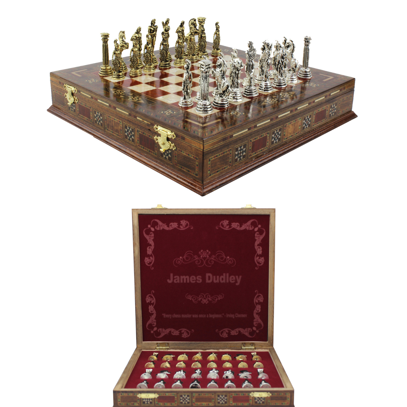 Extraordinary Gift for Him - Personalized Gift for Men - Handmade Chess Set