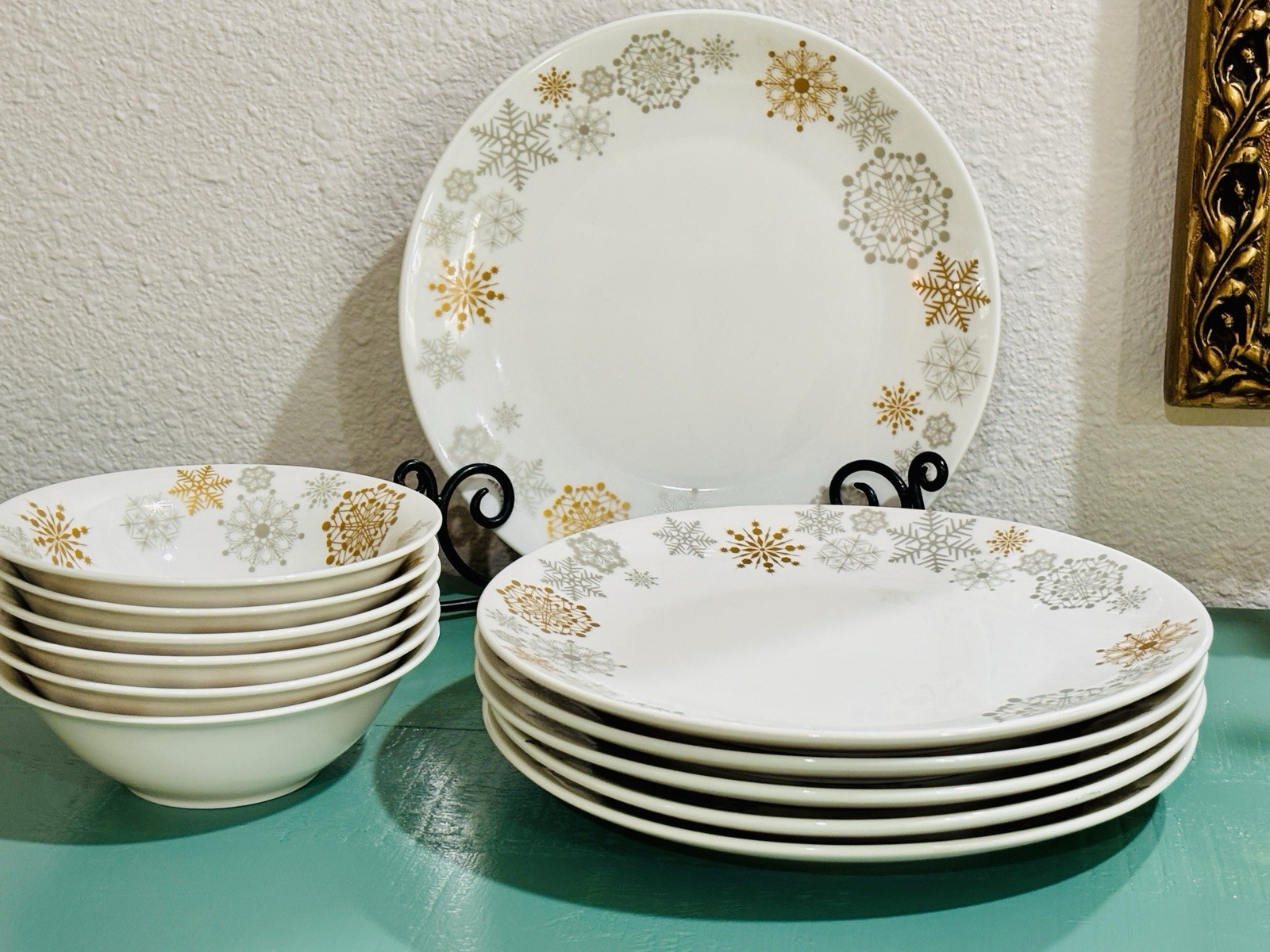 Vintage Dansk Snowflake Dinner DINNER Plates And Bowls Set Of 6 Each Vintage Dansk Snowflake Dinner DINNER Plates And Bowls Set Of 6 Each