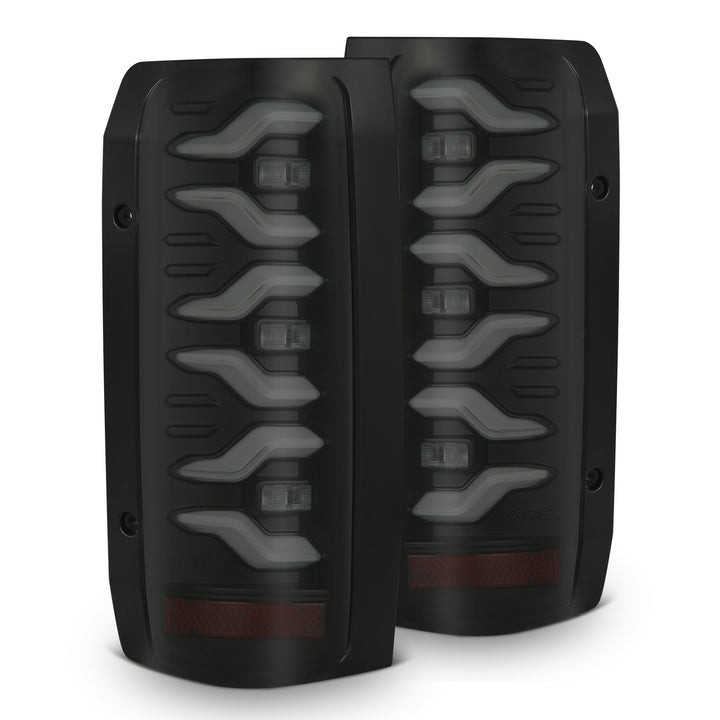 AlphaRex For 87-96 Ford F-Series Bronco LUXX LED Tail Lights Black