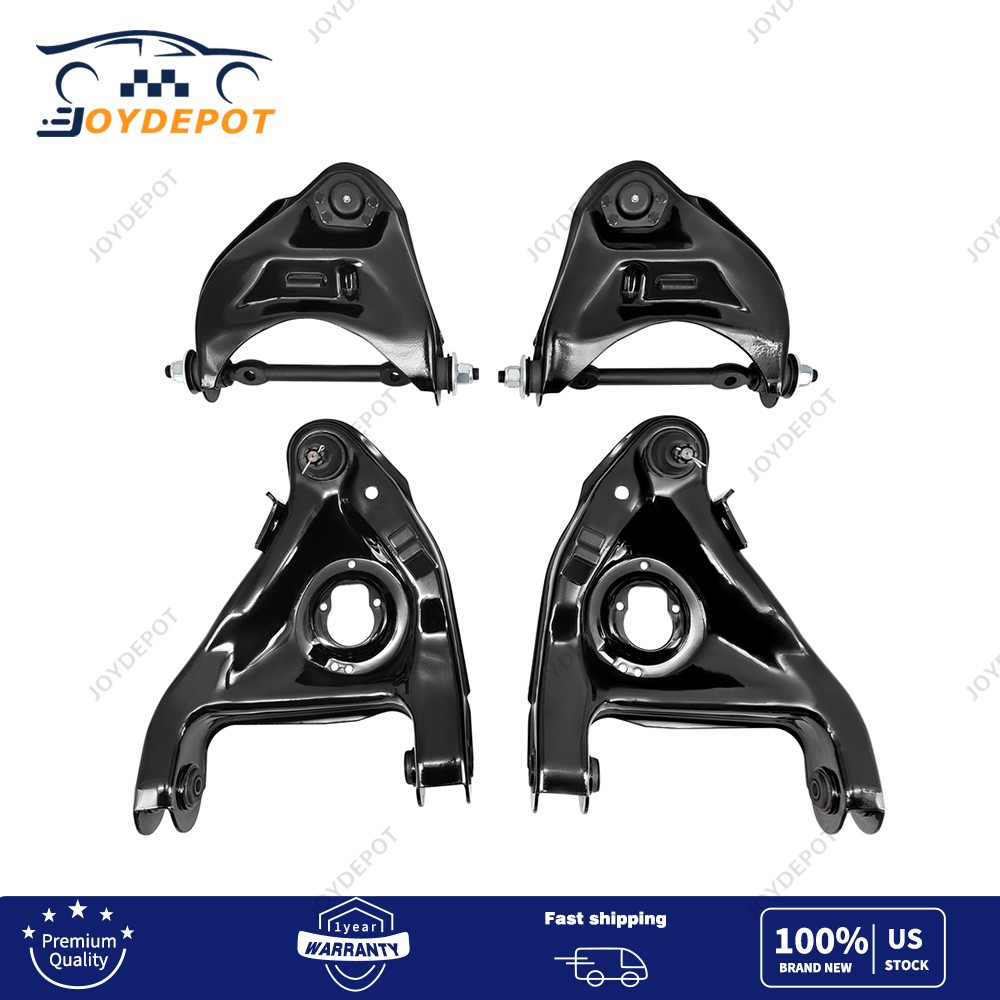 For 1978 - 1988 Chevrolet Buick New Upper & Lower Control Arms W/Shafts,Bushings