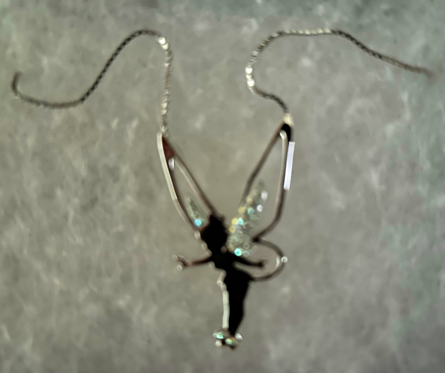 Swarovski Disney Tinker Bell Character Theme Crystal Silver Necklace Swarovski Disney Tinker Bell Character Theme Crystal Silver Necklace