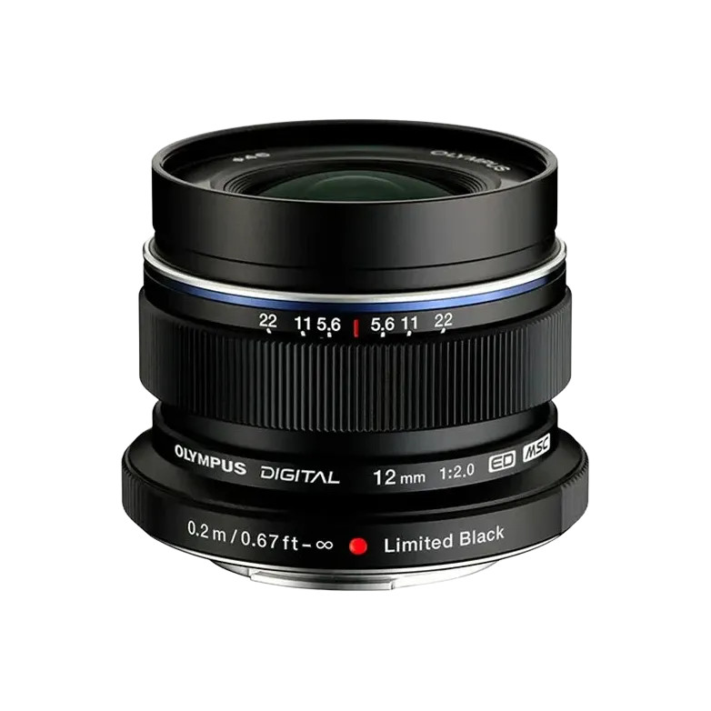 Reconditioned Olympus M.Zuiko Digital 12mm f/2.0 ED Prime Lens - Black