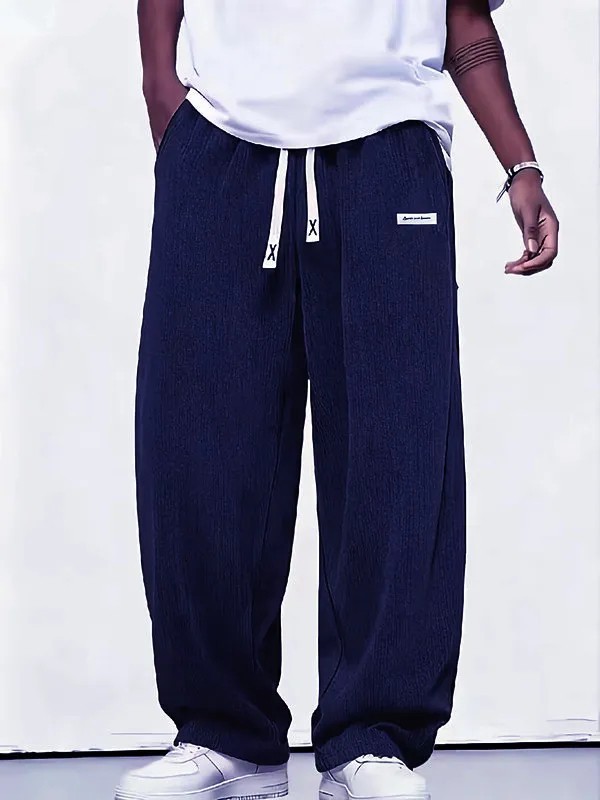 Mens Corduroy Pants Loose Fit Elastic Waist Casual Baggy Trousers Sweatpants Mens Corduroy Pants Loose Fit Elastic Waist Casual Baggy Trousers Sweatpants