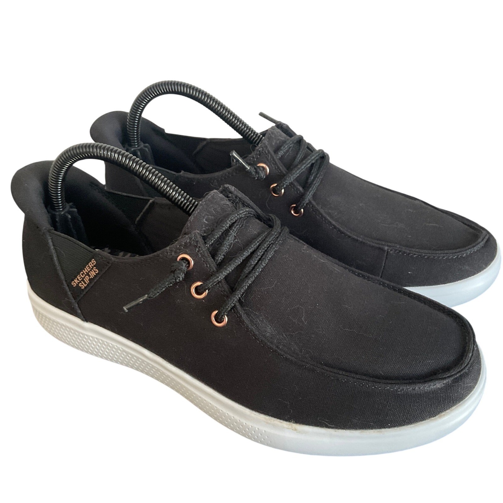 BOBS from Skechers Slip-ins 114814 Black Textile Women Size 9 Sneakers