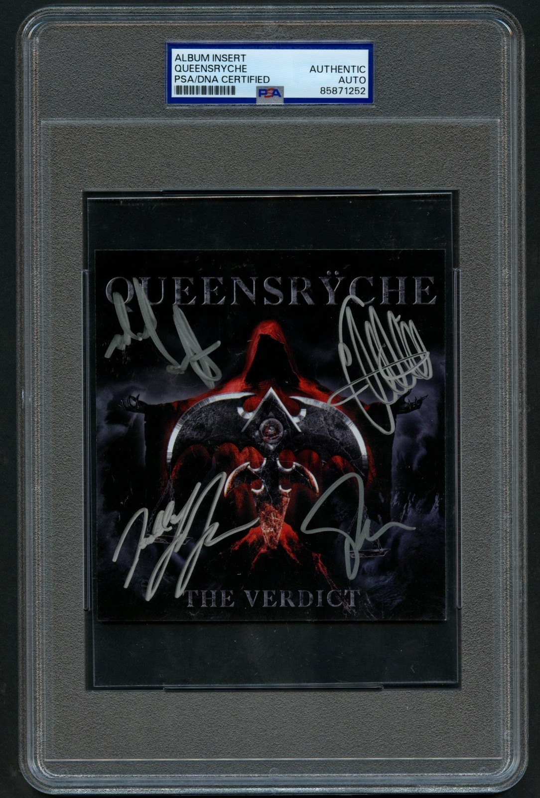 Queensryche signed autograph 4.5x4.5 CD American Metal Band PSA Slabbed