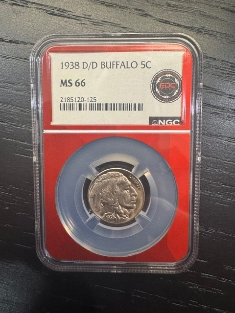 1938-D/D 5C Buffalo Nickel