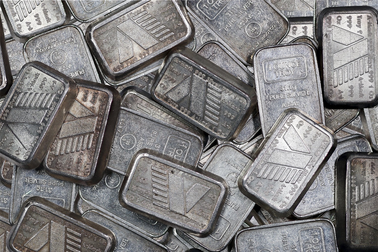Vintage 1981 A-Mark USVI Ingot Co. 193S 1 oz .999 Fine Silver Stackable Bar