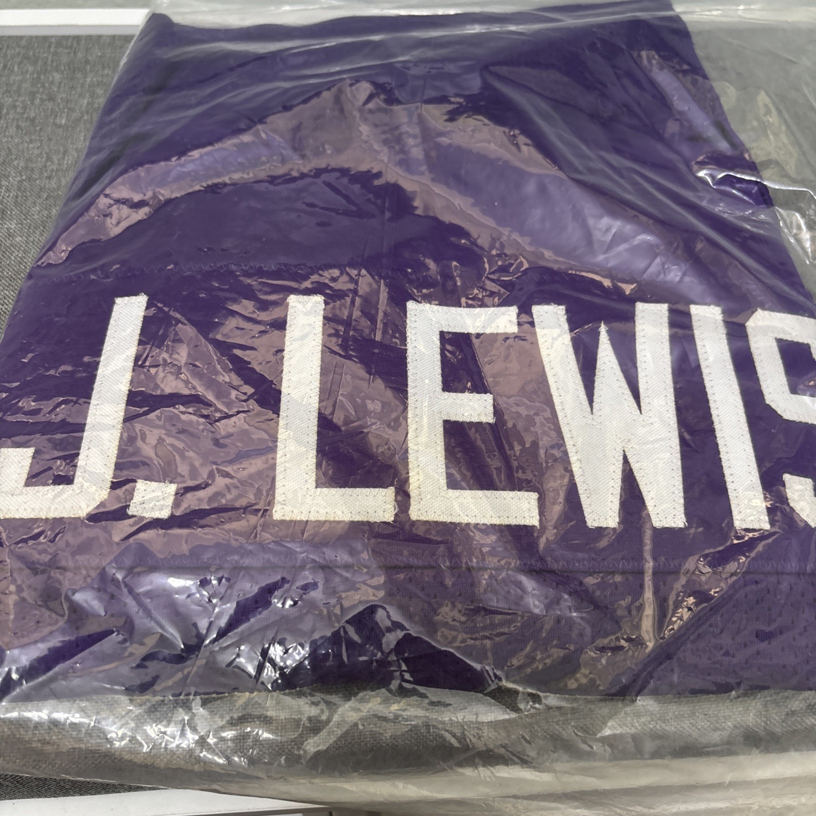 Jamal Lewis Signed Baltimore Ravens Purple Football Jersey NFL BAS Witness COA
