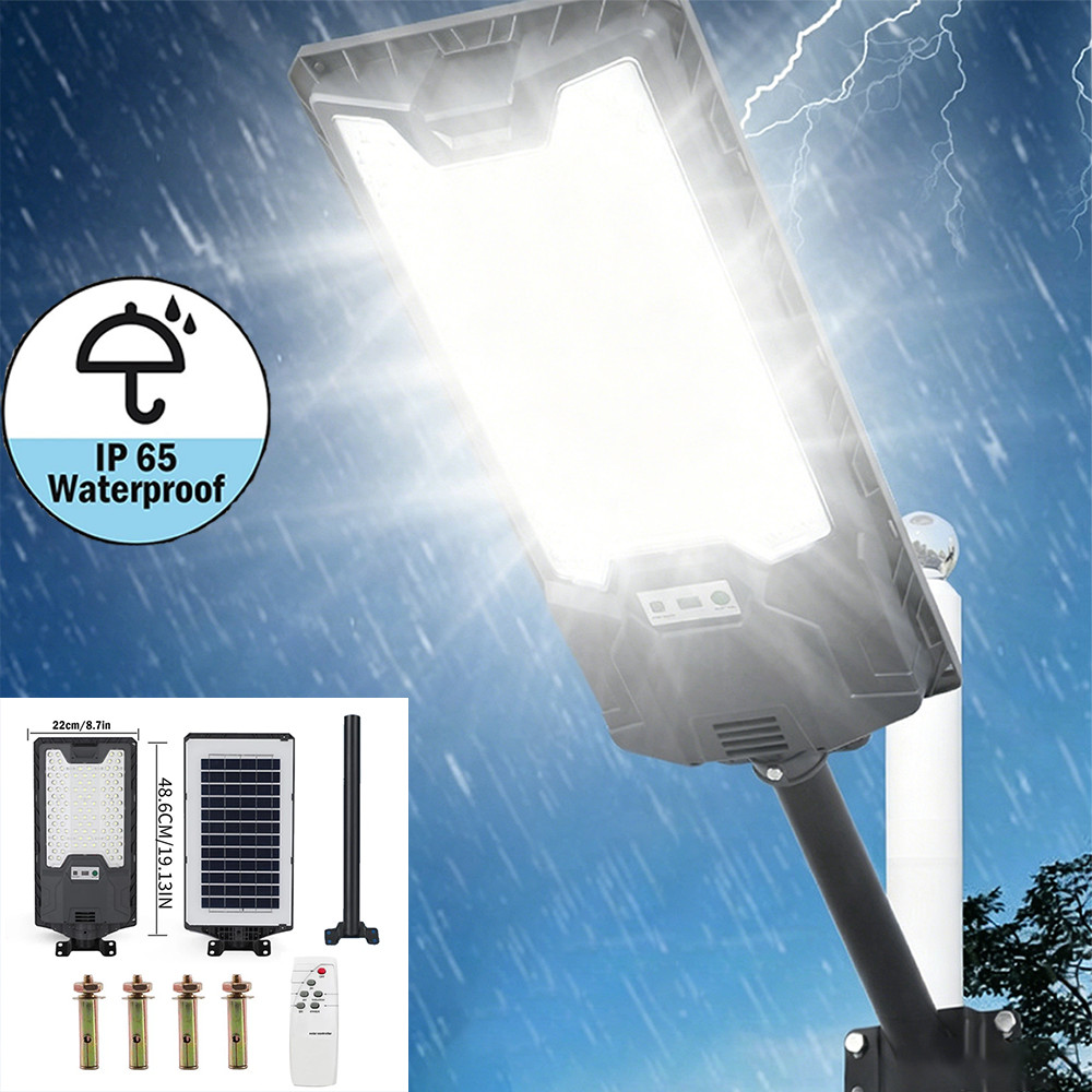 30000000LM Commercial LED Solar Street Light Outdoor Dusk to Dawn Road Area Lamp