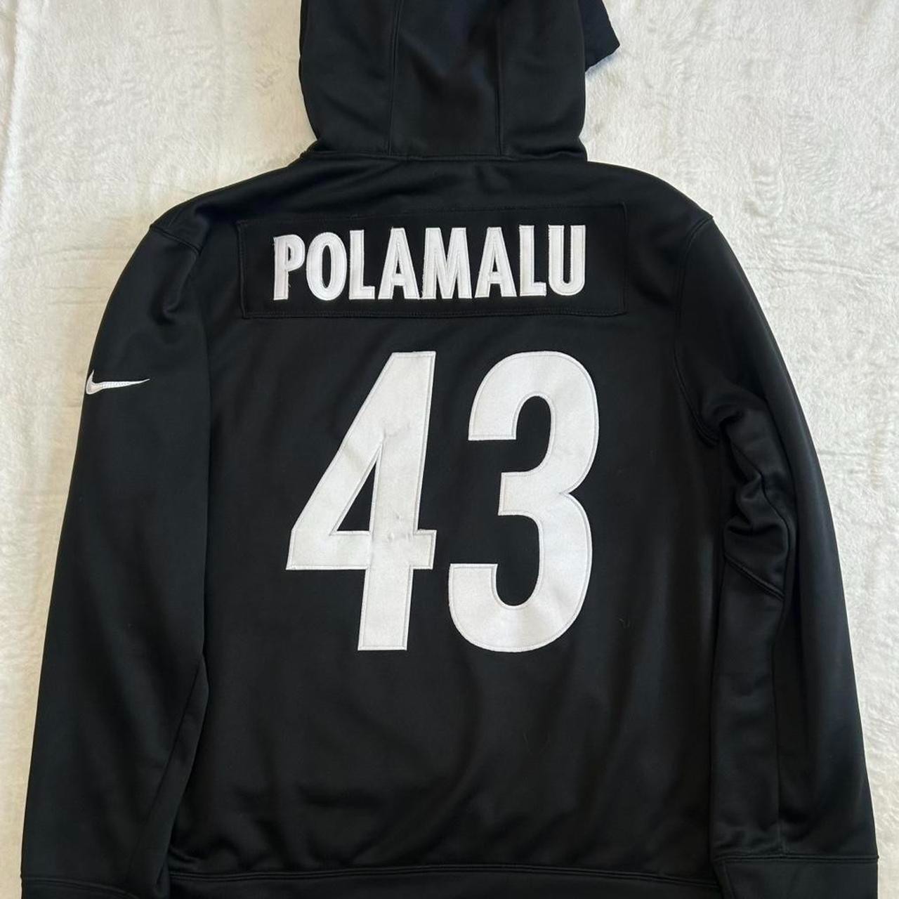 Pittsburgh Steelers Troy Polamalu #43 Pullover Hoodie from Nike DriFit - Large Pittsburgh Steelers Troy Polamalu #43 Pullover Hoodie from Nike DriFit - Large