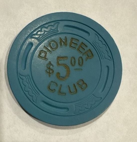 Pioneer Club Hotel Casino Chip Large Crown Las Vegas Nevada 1942 Pioneer Club Hotel Casino Chip Large Crown Las Vegas Nevada 1942