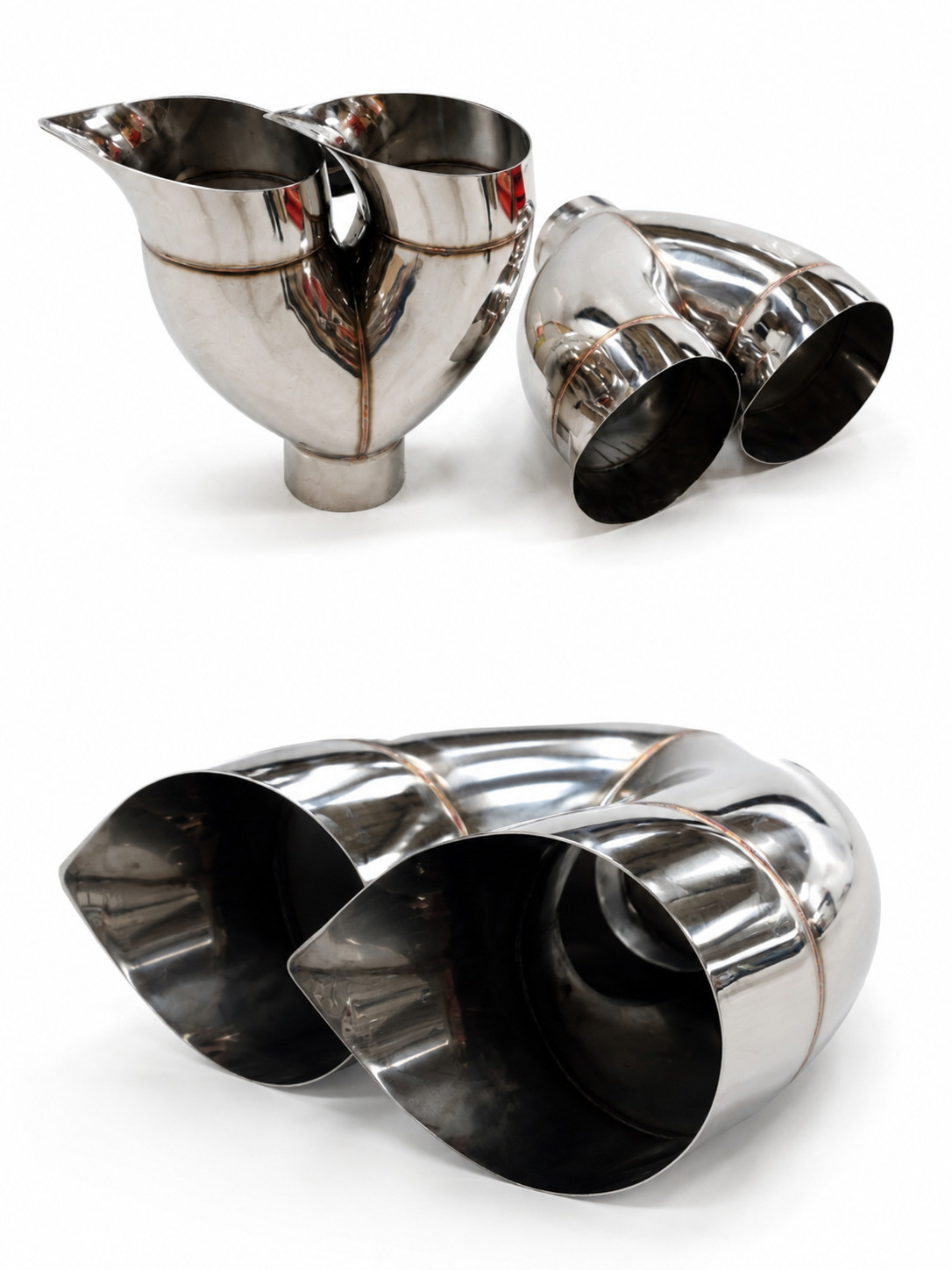 Dual Tear Drop Exhaust Tip Dual Tear Drop Exhaust Tip