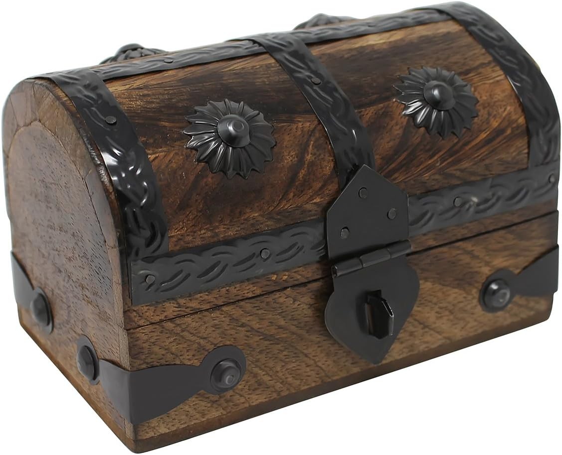 Nautical Cove Treasure Chest Keepsake and Decorative Wood Box - Toy Chest