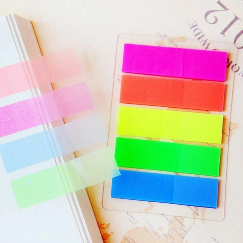 100PCS New Fluorescence Sticky Notes Memo Flags Bookmark Sticker 100PCS New Fluorescence Sticky Notes Memo Flags Bookmark Sticker
