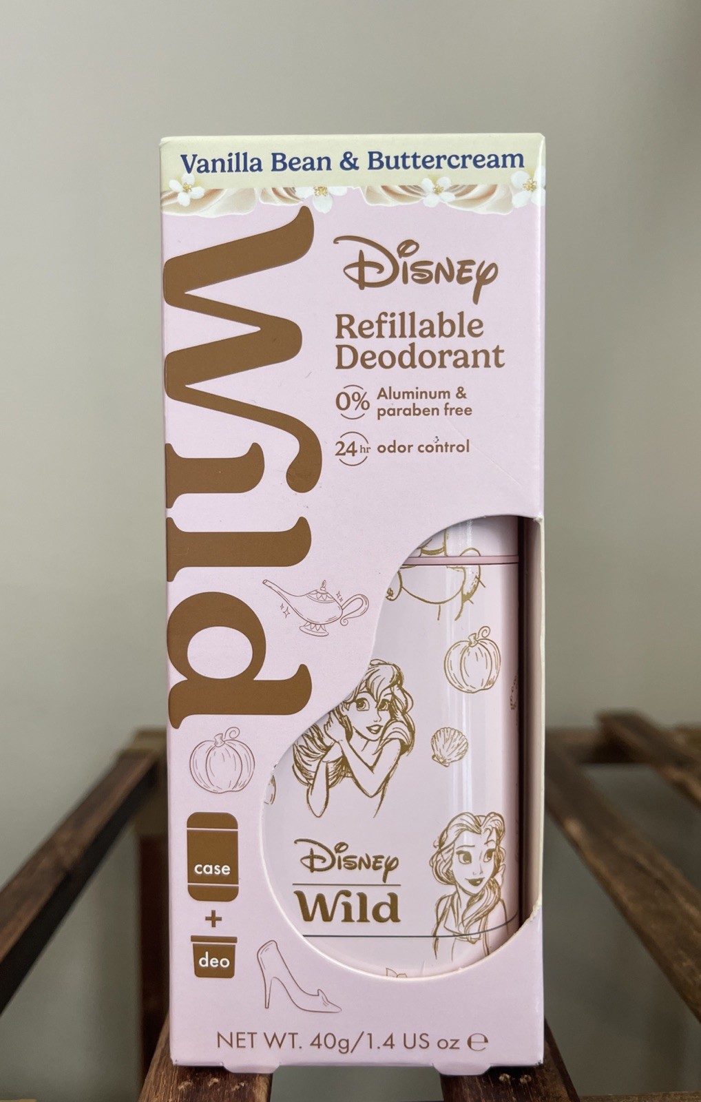 Wild Refillable Deodorant Disney Princess Vanilla Bean & Buttercream 1.4oz