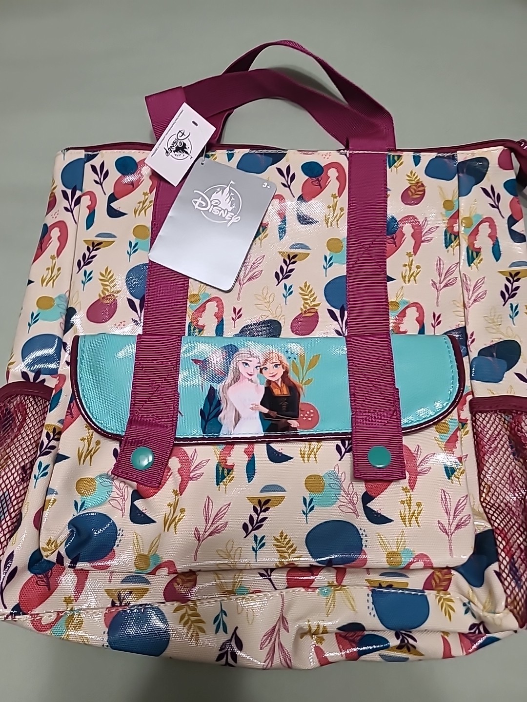 NWT DISNEY FROZEN Anna & Elsa Zippered Top Tote Bag/Backpack/Beach Bag/Purse NWT DISNEY FROZEN Anna & Elsa Zippered Top Tote Bag/Backpack/Beach Bag/Purse