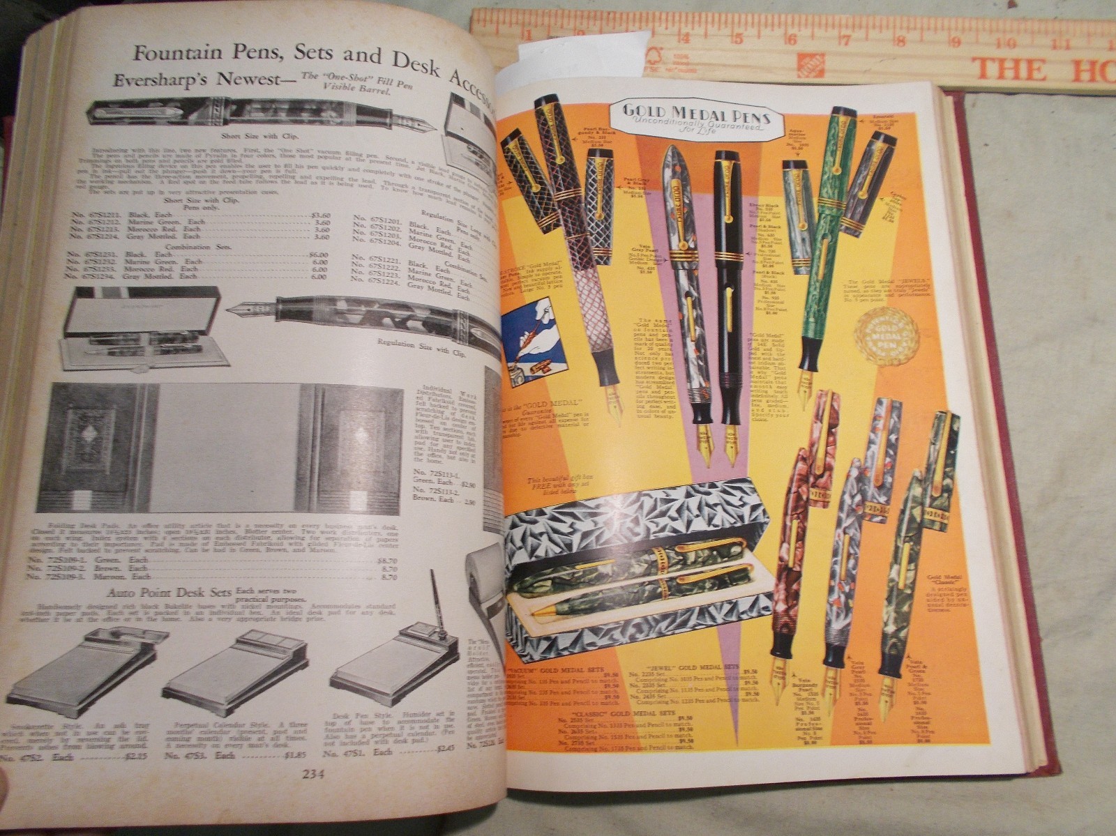 Vtg 1935 1936 Wholesale Catalog Novelties Jewelry Gold Medal FOUNTAIN PENS