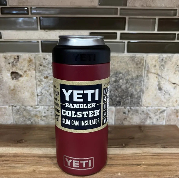 YETI Rambler 12 oz. Colster Slim Can Insulator For Hard Seltzers Harvest Red YETI Rambler 12 oz. Colster Slim Can Insulator For Hard Seltzers Harvest Red